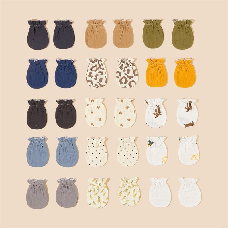 1 Pair Newborns Cotton Mittens - Skincare Newborn 评论和价格