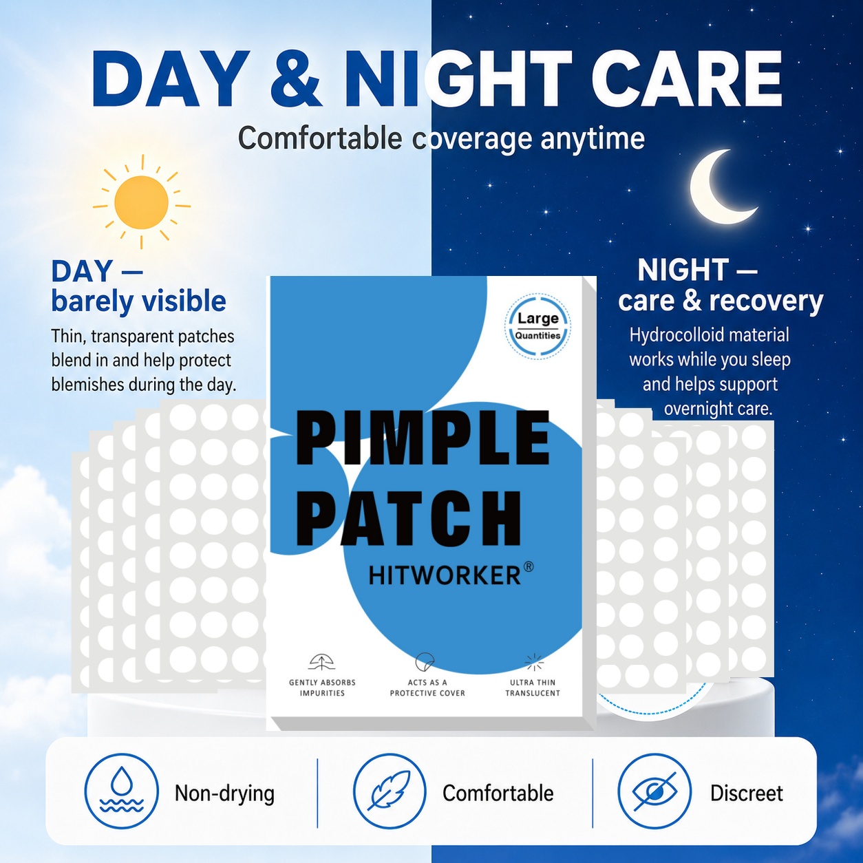 800Pcs Hydrocolloid Acne Pimpl - Skincare Oil Control 评论和价格